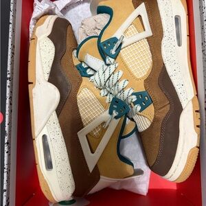 Jordan Air 4 Retro GS in Cacao and Geode Teal